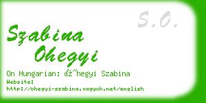 szabina ohegyi business card